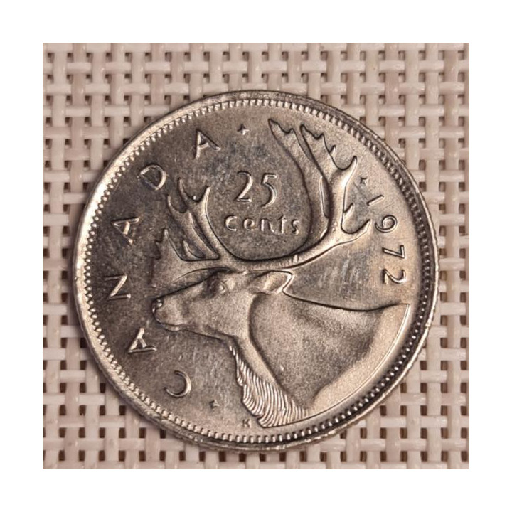 Canada 25 Cents 1972 KM-62b VF