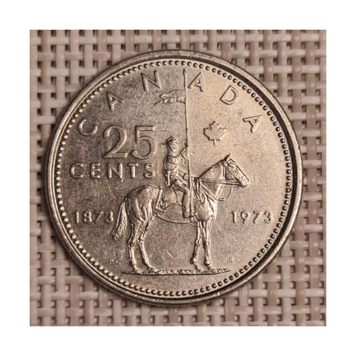 Canada 25 Cents 1973 "Police" KM-81 VF