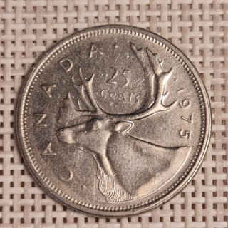 Canada 25 Cents 1975 KM-62b VF