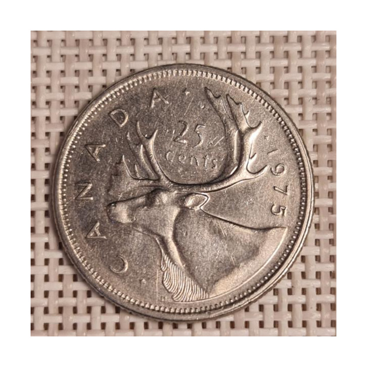 Canada 25 Cents 1975 KM-62b VF