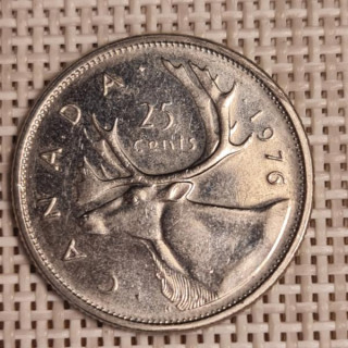 Canada 25 Cents 1976 KM-62b VF