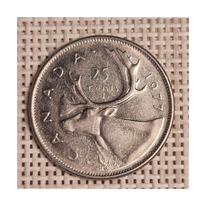 Canada 25 Cents 1977 KM-62b VF