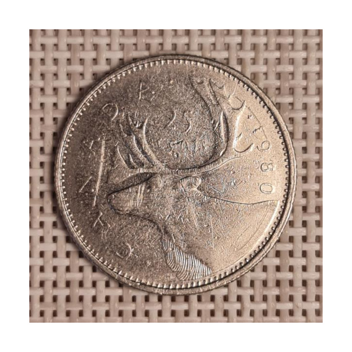 Canada 25 Cents 1980 KM-74 VF