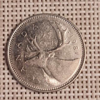 Canada 25 Cents 1981 KM-74 VF
