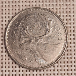 Canada 25 Cents 1982 KM-74 VF