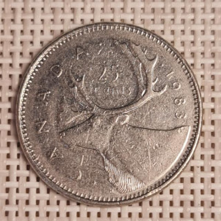 Canada 25 Cents 1983 KM-74 VF
