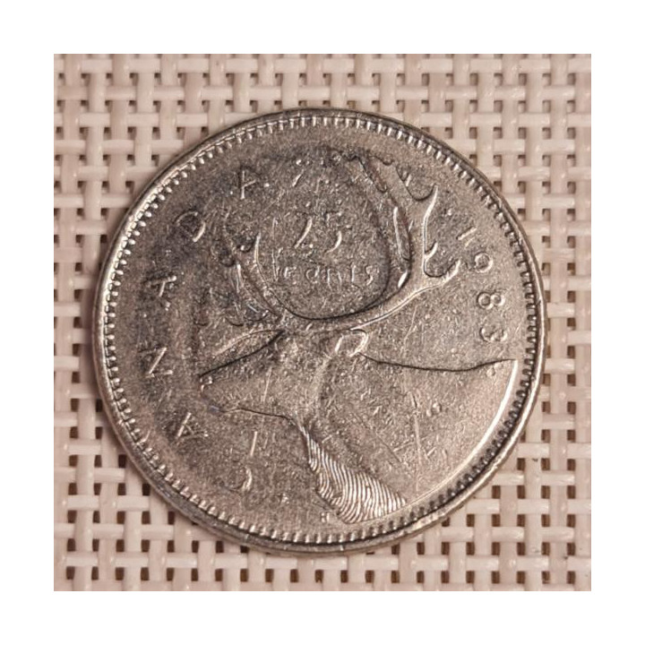 Canada 25 Cents 1983 KM-74 VF
