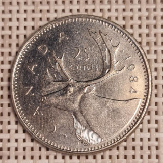 Canada 25 Cents 1984 KM-74 VF