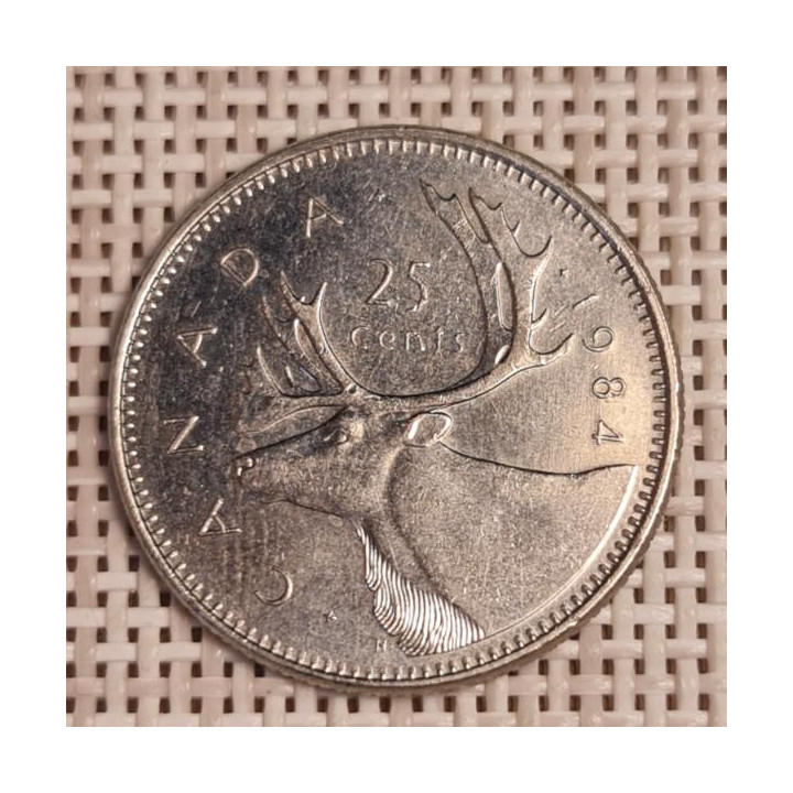Canada 25 Cents 1984 KM-74 VF