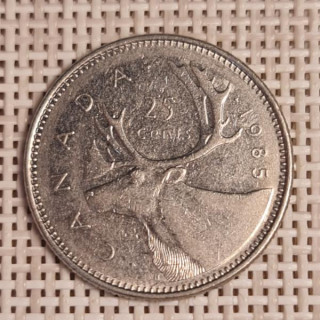 Canada 25 Cents 1985 KM-74 VF