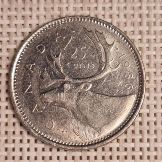 Canada 25 Cents 1986 KM-74 VF