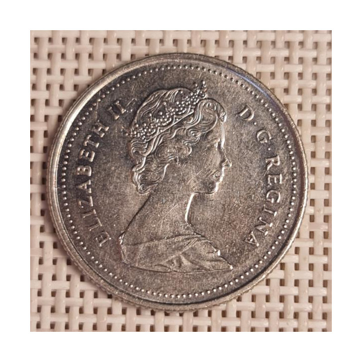 Canada 25 Cents 1987 KM-74 VF