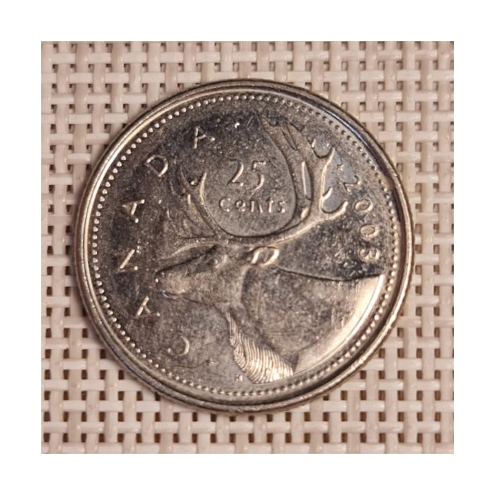 Canada 25 Cents 2003 KM-493 VF