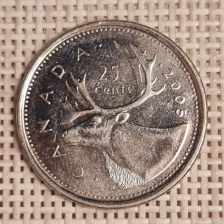 Canada 25 Cents 2005 KM-493 VF