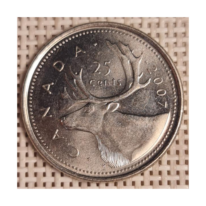 Canada 25 Cents 2007 KM-493 VF