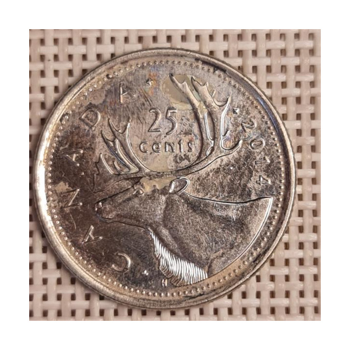 Canada 25 Cents 2014 KM-493 VF