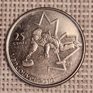 Canada 25 Cents 2007 "Curling" KM-682 VF