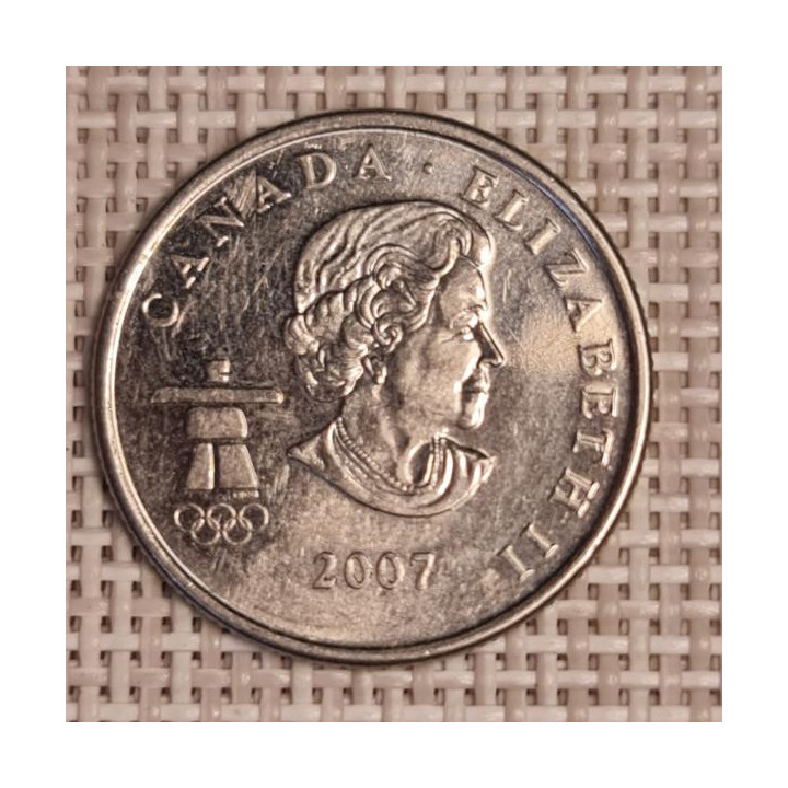 Canada 25 Cents 2007 "Curling" KM-682 VF