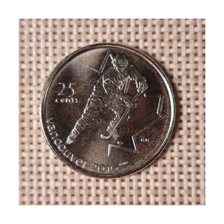 Canada 25 Cents 2007 "Ice Hockey" KM-683 UNC