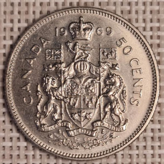 Canada 50 Cents 1969 KM-75.1 XF