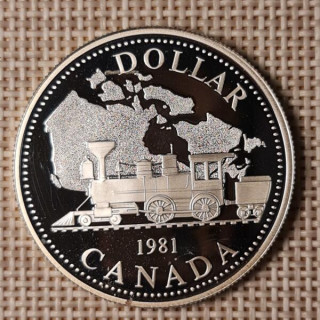 Canada 1 Dollar 1981 "Railway" KM-130 Proof