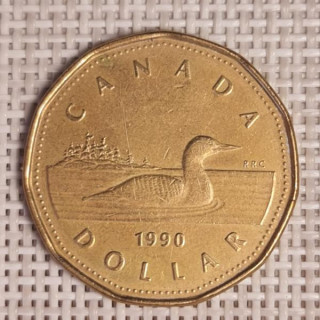 Canada 1 Dollar 1990 KM-186 VF