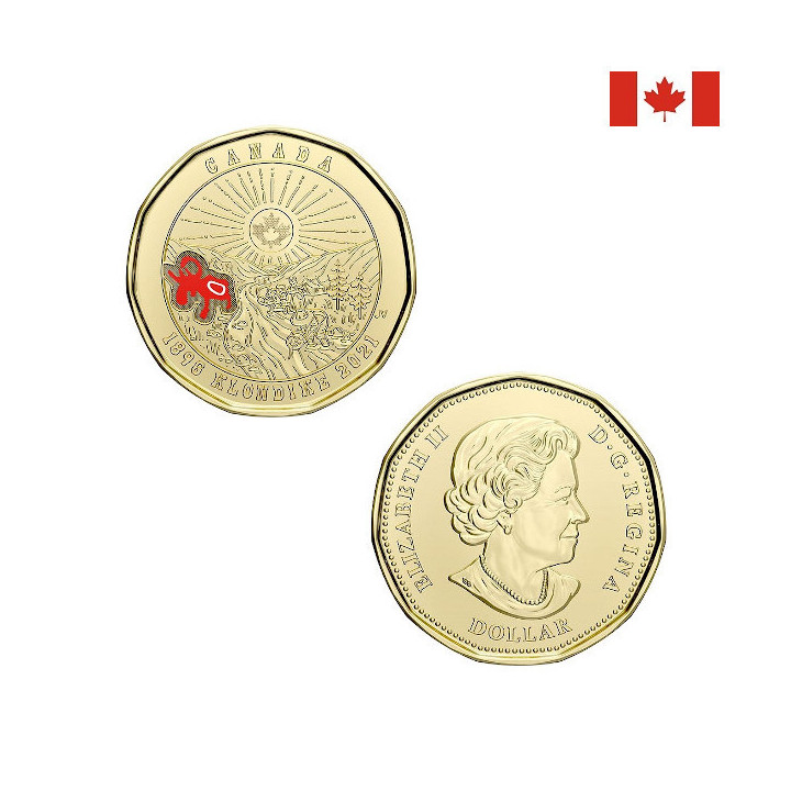 Canada 1 Dollar 2021 "Klondike" Colored KM-3094.1 UNC