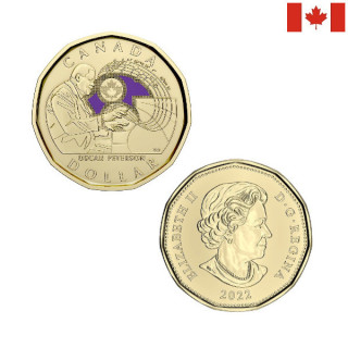 Canada 1 Dollar 2022 "Oscar Peterson" Colored KM-3188.1 UNC