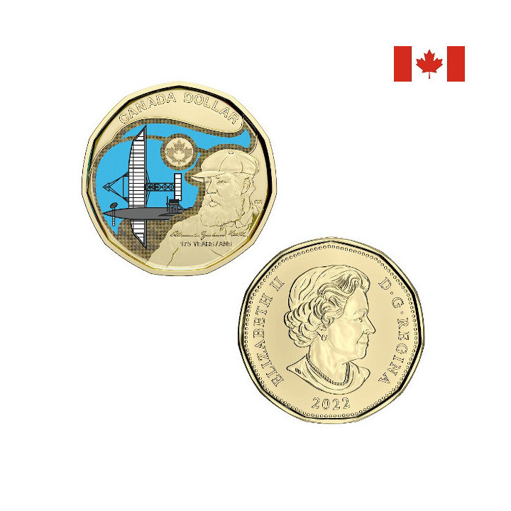 Canada 1 Dollar 2022 "A. G. Bell" Colored KM-3189.1 UNC