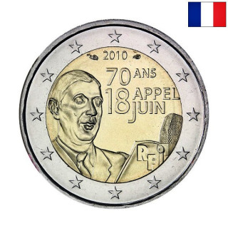 France 2 Euro 2010 "Gaulle's Appeal" UNC