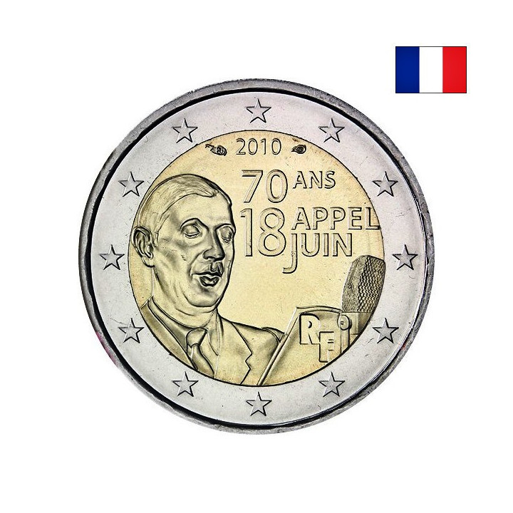 France 2 Euro 2010 "Gaulle's Appeal" UNC