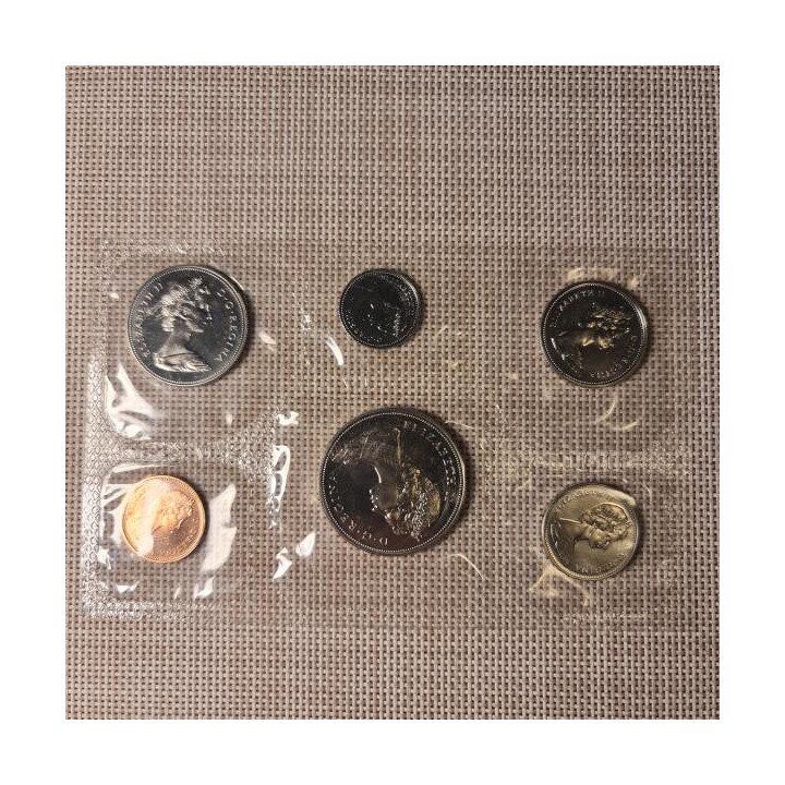 Canada 6 Coin Set (1 Cent - 1 Dollar) 1971 Proof-like