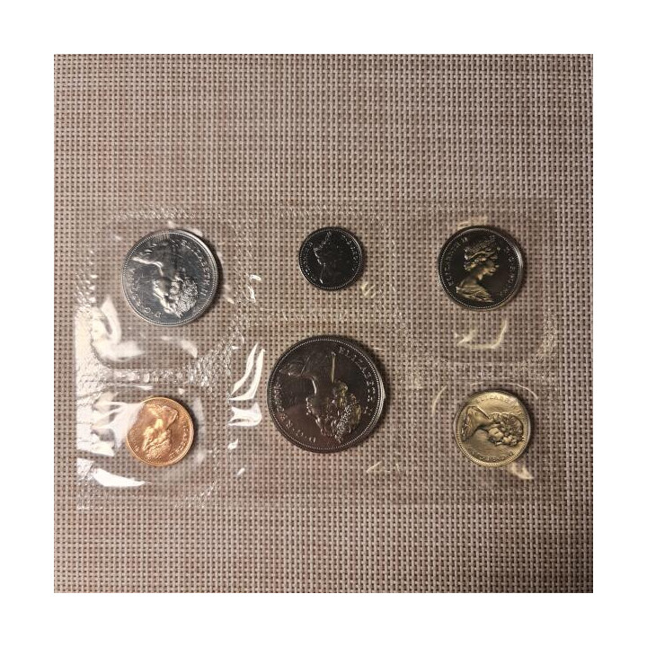 Canada 6 Coin Set (1 Cent - 1 Dollar) 1972 Proof-like