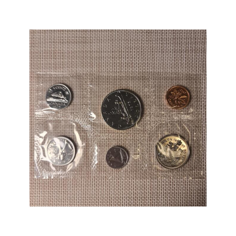 Canada 6 Coin Set (1 Cent - 1 Dollar) 1975 Proof-like