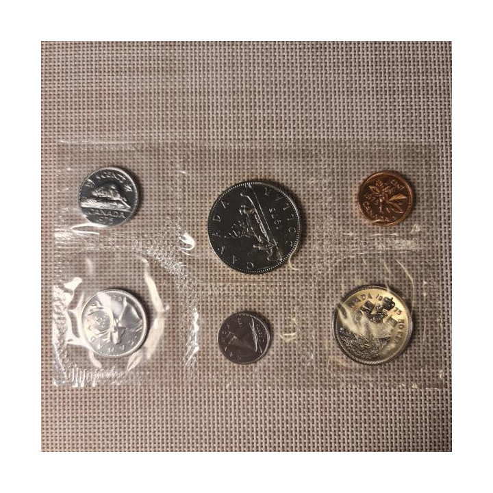 Canada 6 Coin Set (1 Cent - 1 Dollar) 1975 Proof-like
