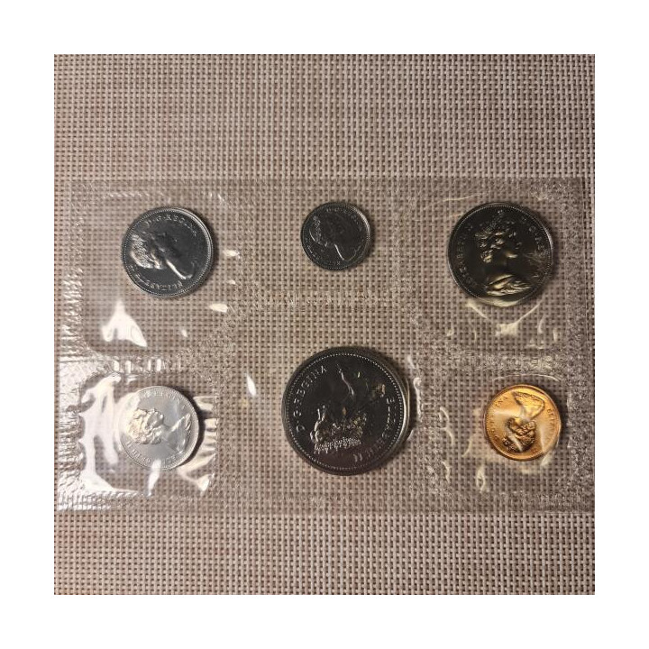 Canada 6 Coin Set (1 Cent - 1 Dollar) 1976 Proof-like