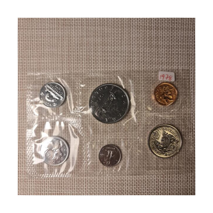 Canada 6 Coin Set (1 Cent - 1 Dollar) 1978 Proof-like