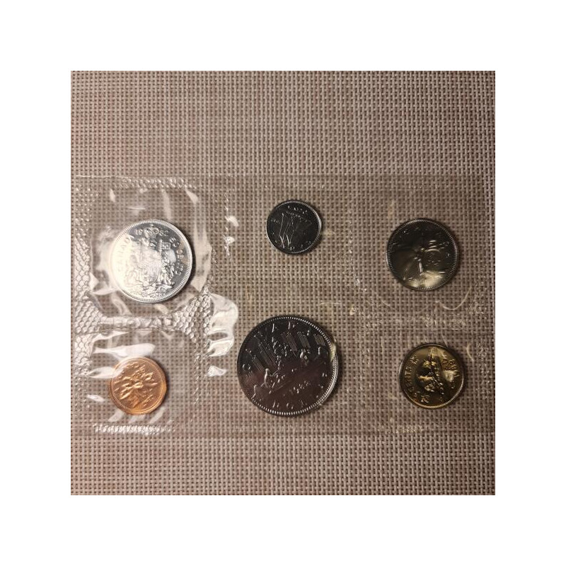 Canada 6 Coin Set (1 Cent - 1 Dollar) 1982 Proof-like