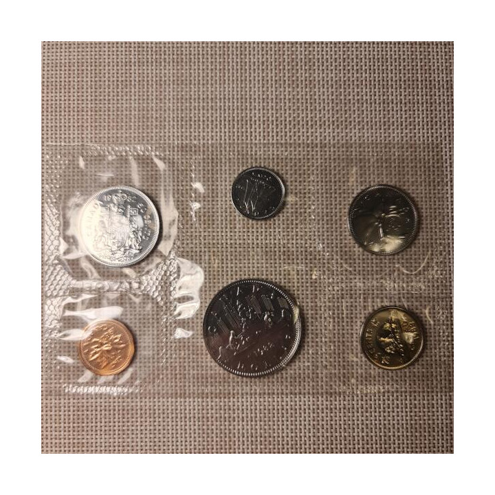Canada 6 Coin Set (1 Cent - 1 Dollar) 1982 Proof-like