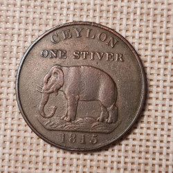 Ceylon 1 Stiver 1815 KM-81 VF