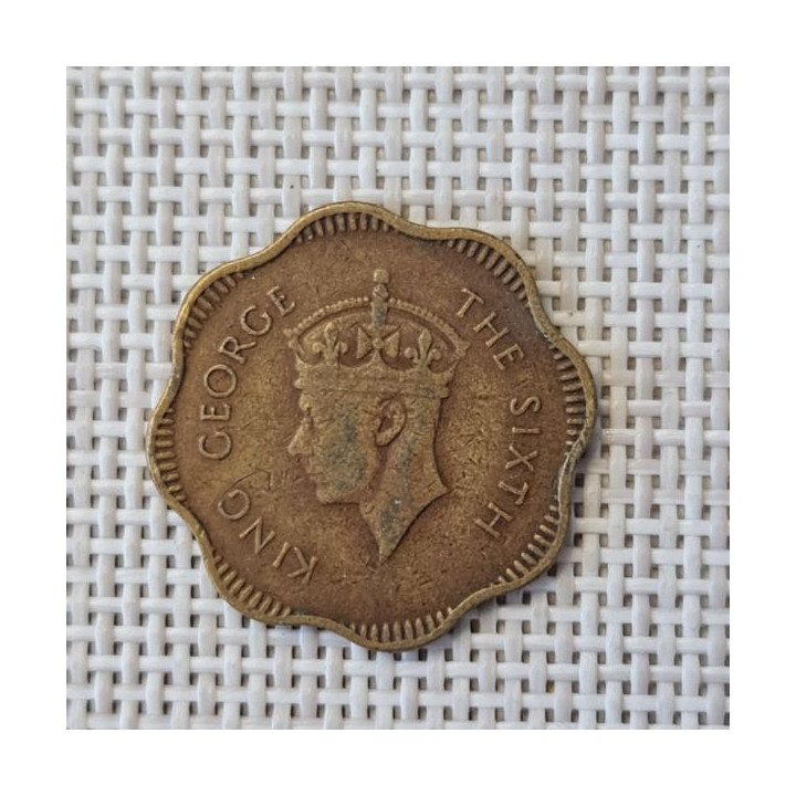 Ceylon 10 Cents 1951 KM-121 VF