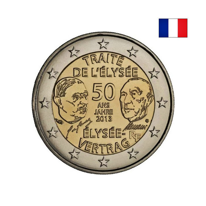 France 2 Euro 2013 "Elysée Treaty" UNC