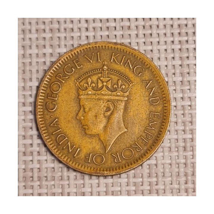 Ceylon 50 Cents 1943 KM-116 VF