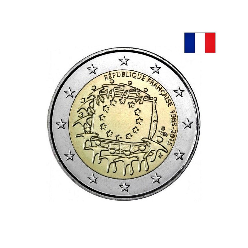 France 2 Euro 2015 "Flag (EUF)" UNC