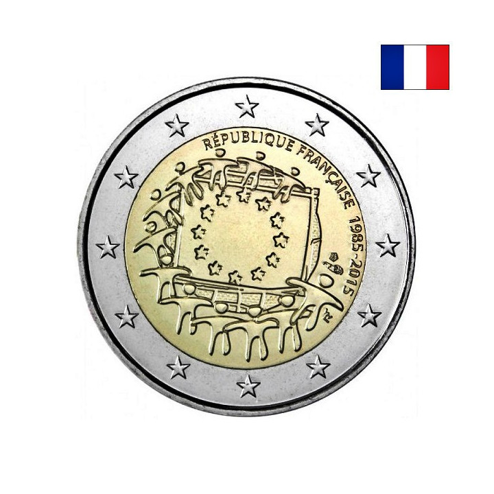 France 2 Euro 2015 "Flag (EUF)" UNC