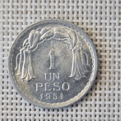 Chile 1 Peso 1954 KM-179a XF