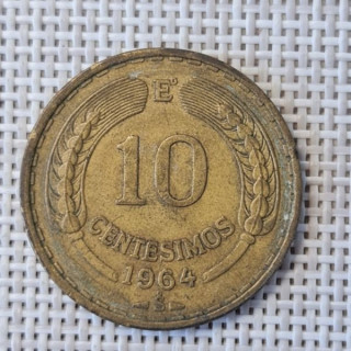 Chile 10 Centésimos 1964 KM-191 VF
