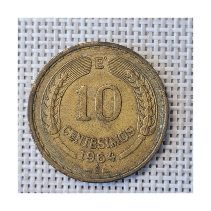 Chile 10 Centésimos 1964 KM-191 VF