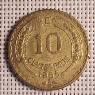 Chile 10 Centésimos 1965 KM-191 VF