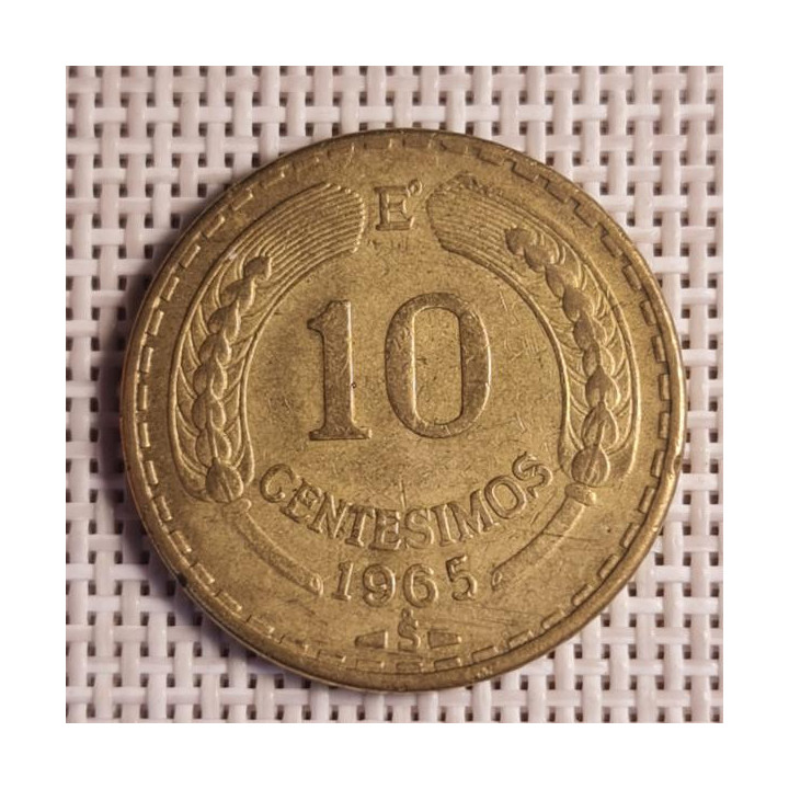 Chile 10 Centésimos 1965 KM-191 VF